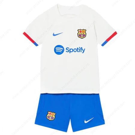 Barcelona Koszulka Wyjazdowa Zestaw piłkarski dla dzieci 23/24