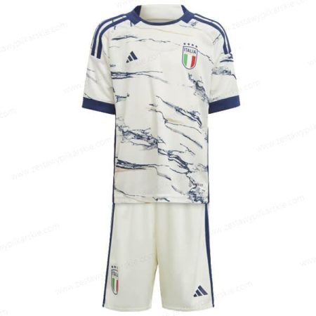 Włochy Koszulka Wyjazdowa Zestaw piłkarski dla dzieci 2023